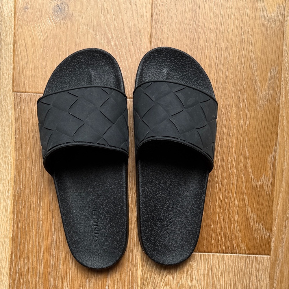 Vince Black Slide Sandals